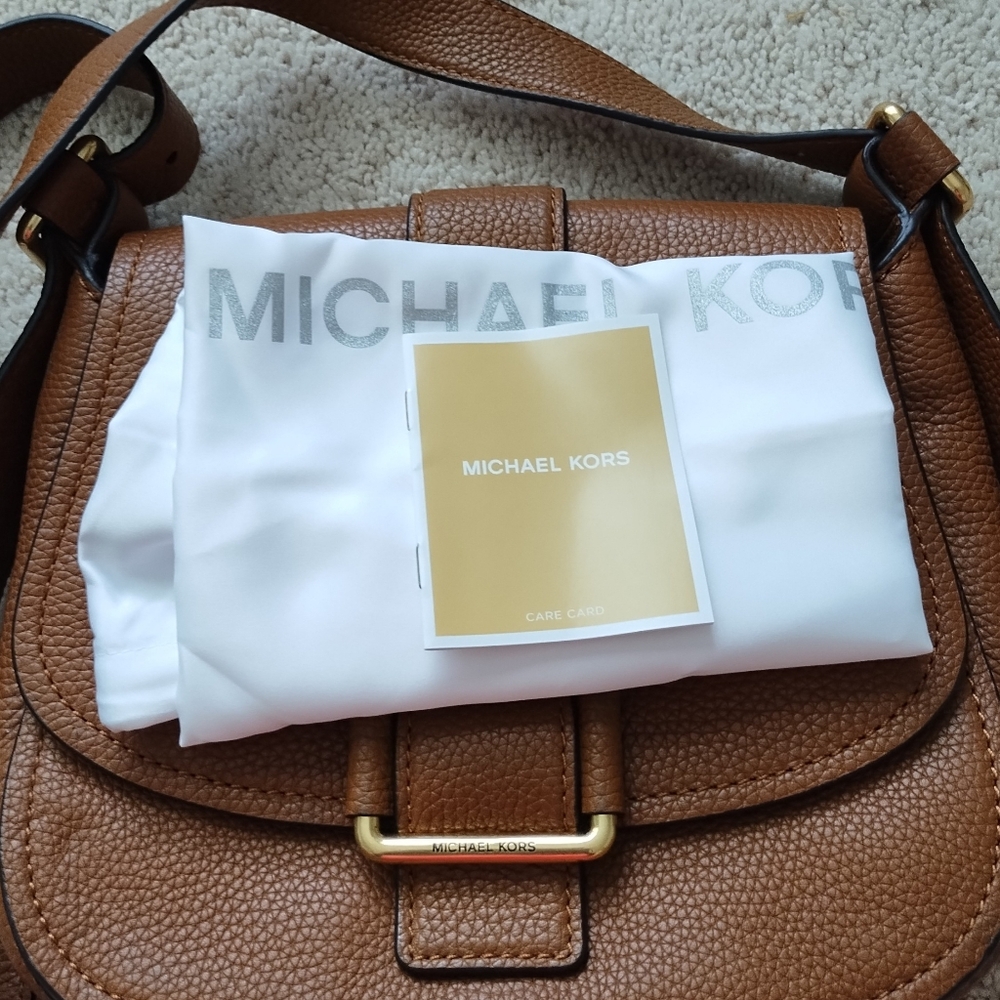 Michael kors Brown Leather Saddle Shoulder or Crossbody bag.